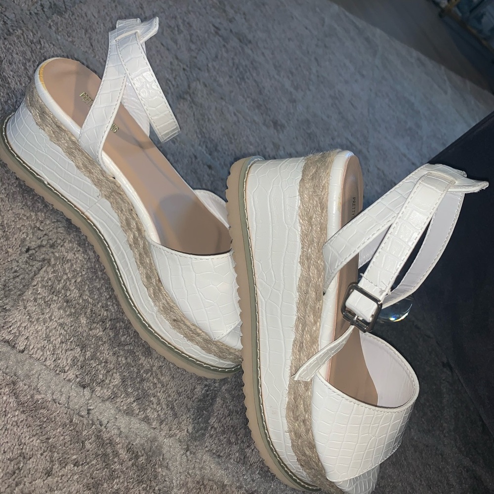White espadrilles sandals